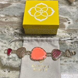 Kendra Scott Orange and Pink Stone Bracelet